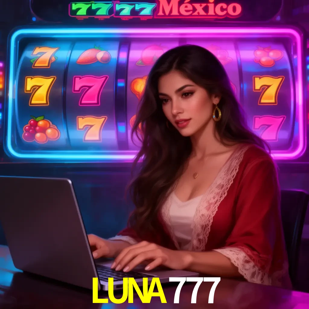 LUNA777 Slots - tragamonedas, RTP y control Tragamonedas LUNA777 con símbolos, saldo móvil y reglas de apuesta visibles